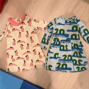 Two Mini Rodini Print Dresses - Play Condition